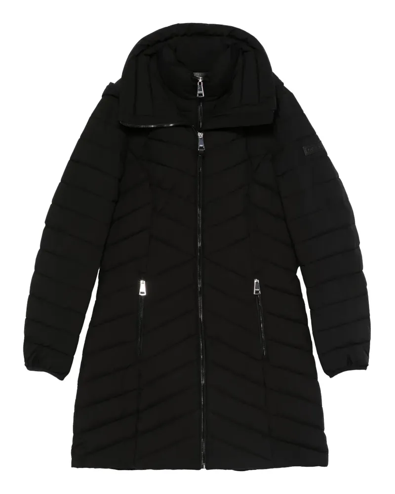 DKNY zip-up quilted parka coat - Schwarz Schwarz
