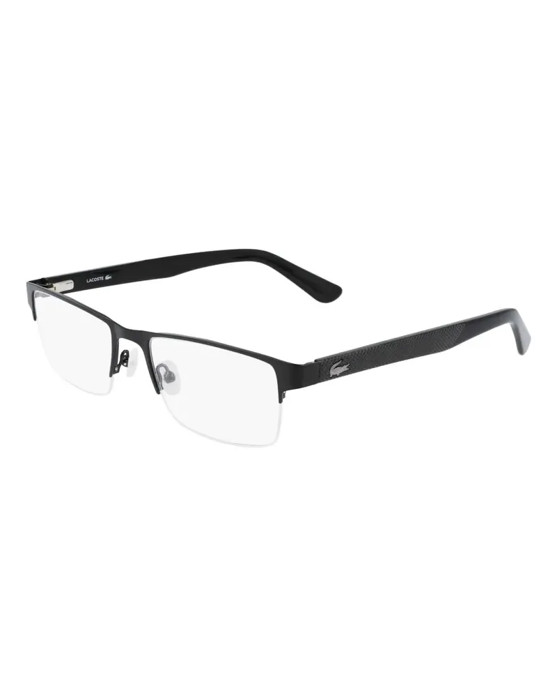 Lacoste Eckige Brille mit mattem Finish - Schwarz Schwarz