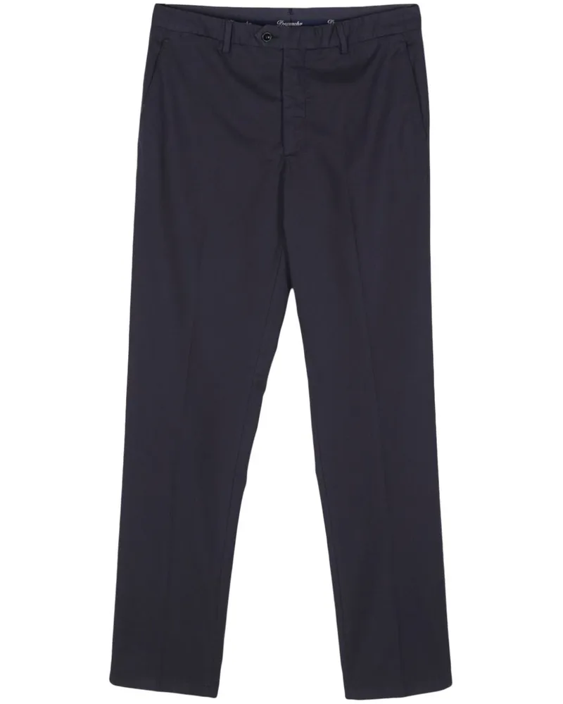 Drumohr  Tapered-Hose mit Bügelfalten Blau