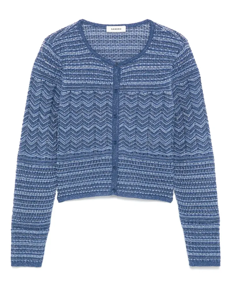 Sandro Cardigan mit Glitter - Blau Blau