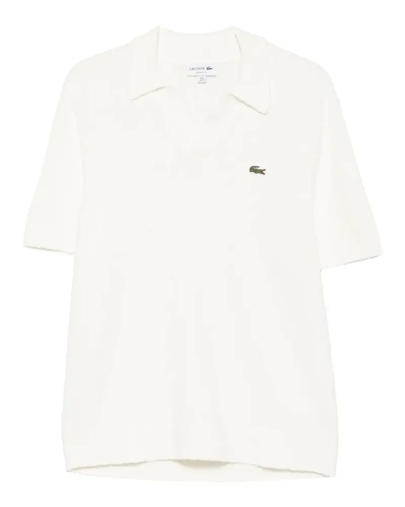 Lacoste logo-patch T-shirt - Weiß Weiß