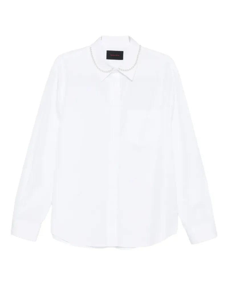 Simone Rocha Hemd mit Perlenverzierung - Weiß Weiß