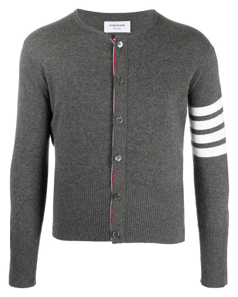 Thom Browne Cardigan mit Streifen - Grau Grau