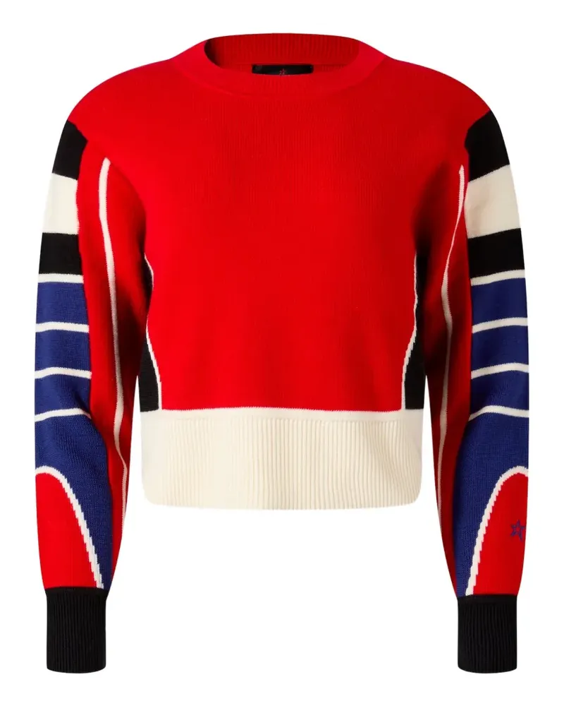 Perfect Moment Racer Pullover aus Merinowolle - Rot Rot