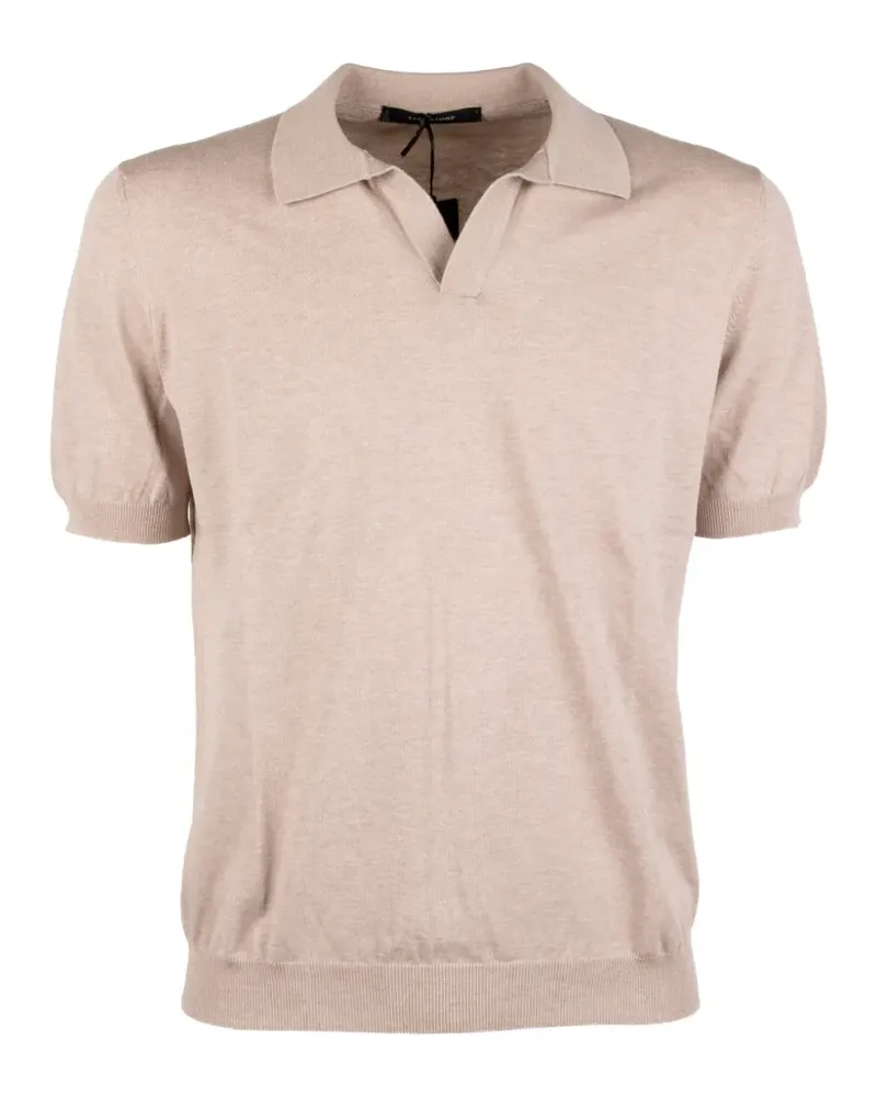Tagliatore Gestricktes Poloshirt - Nude Nude