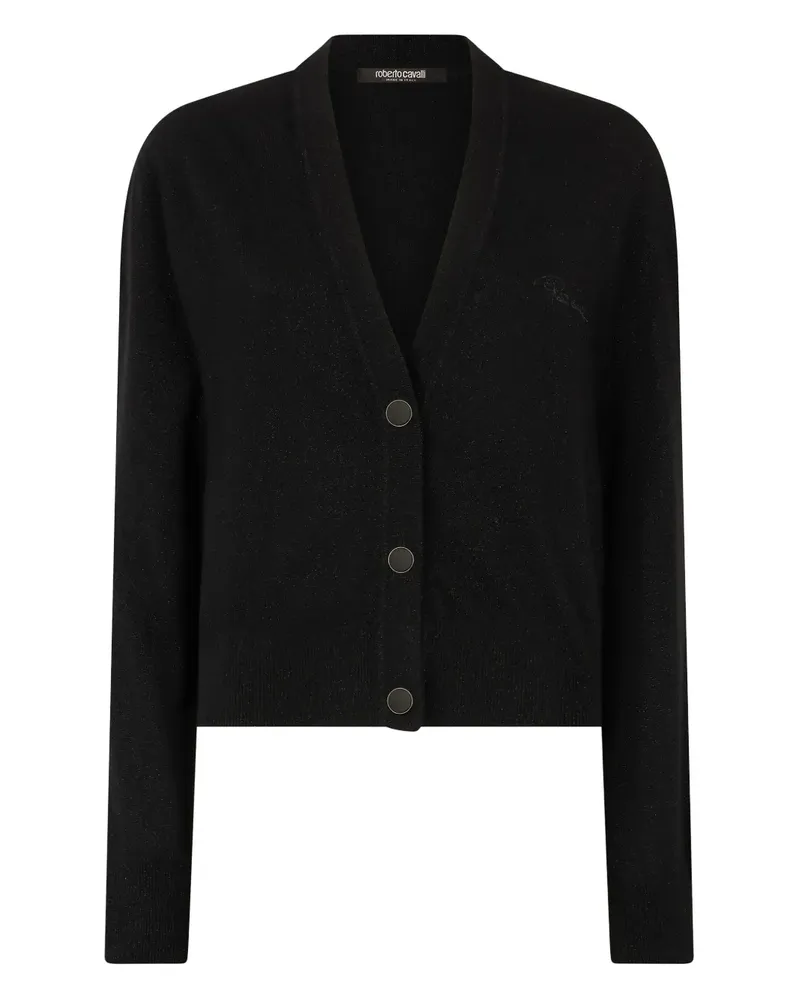 Roberto Cavalli Cropped-Cardigan mit Knöpfen - Schwarz Schwarz