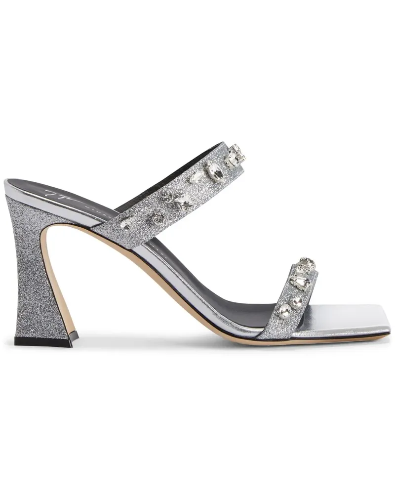 Giuseppe Zanotti Sandalen mit Kristallen 85mm - Silber Silber