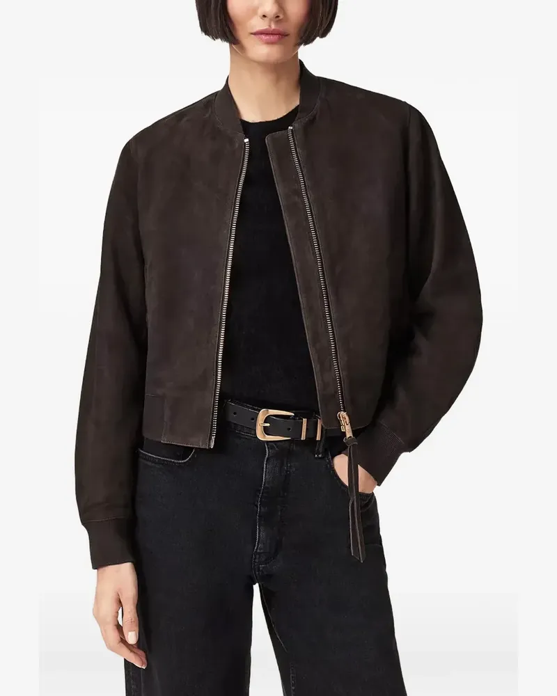 AllSaints Orten suede bomber jacket - Braun Braun