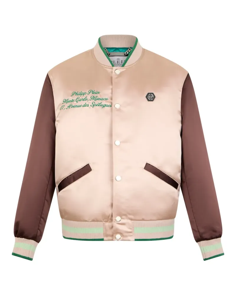 Philipp Plein Bomberjacke mit Knopfverschluss - Nude Nude