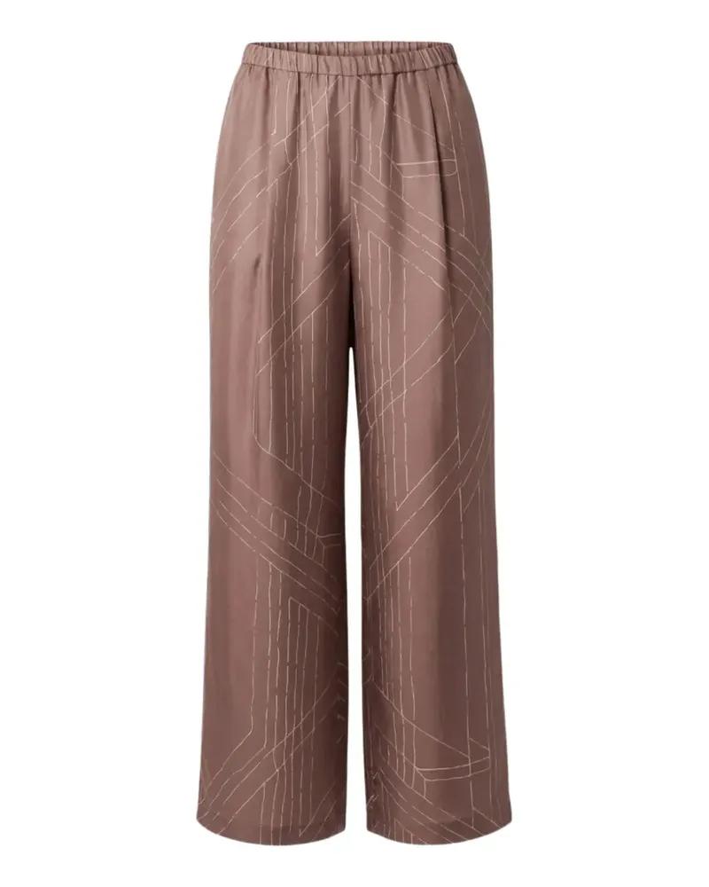 ALYSI patterned palazzo trousers - Braun Braun