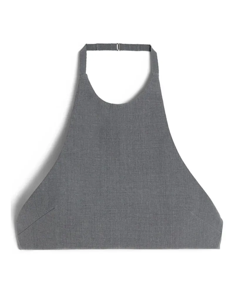 Jil Sander Neckholder-Top aus Popeline - Grau Grau