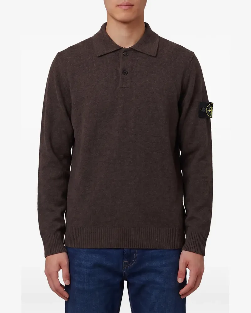 Stone Island 5100018 light RWS Geelong wool jumper - Braun Braun