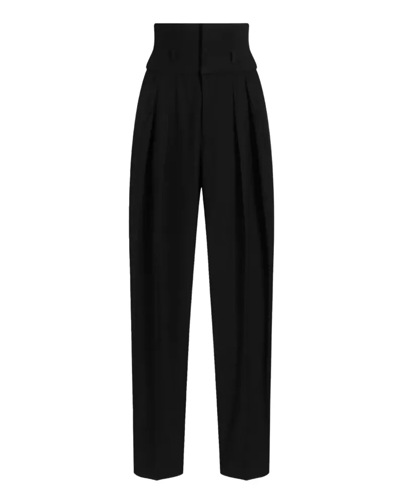 Dolce & Gabbana Nadelstreifenhose aus Jacquard - Schwarz Schwarz
