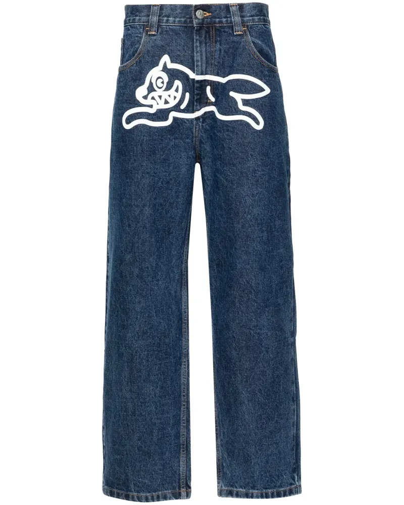 ICECREAM Gerade Running Dog Double Scoop Jeans - Blau Blau
