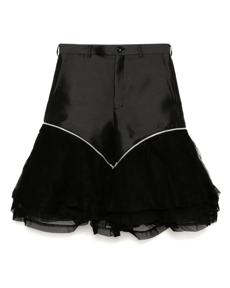 Comme des Garçons Shorts mit Kontrasteinsätzen - Schwarz Schwarz