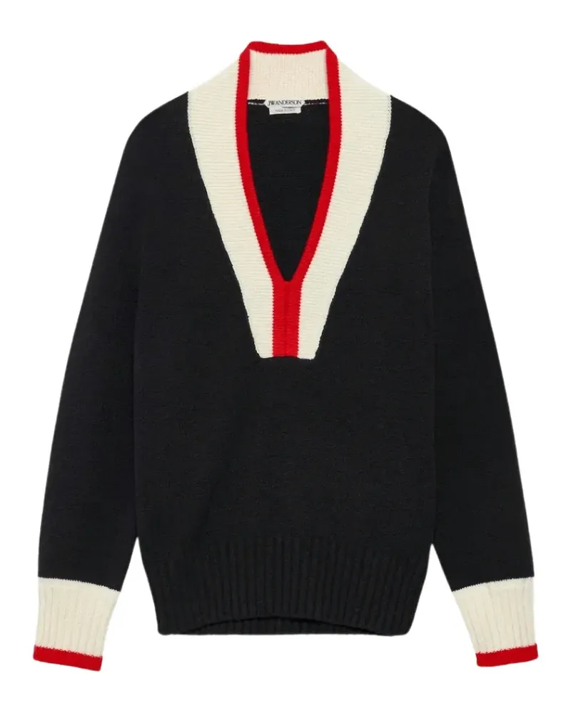J.W.Anderson Pullover in Colour-Block-Optik - Schwarz Schwarz