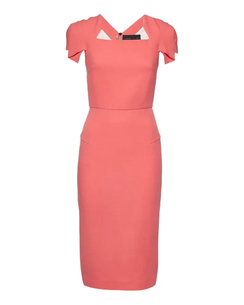 Victoria Beckham x Selfridges Midikleid aus Wollkrepp - Rosa Rosa