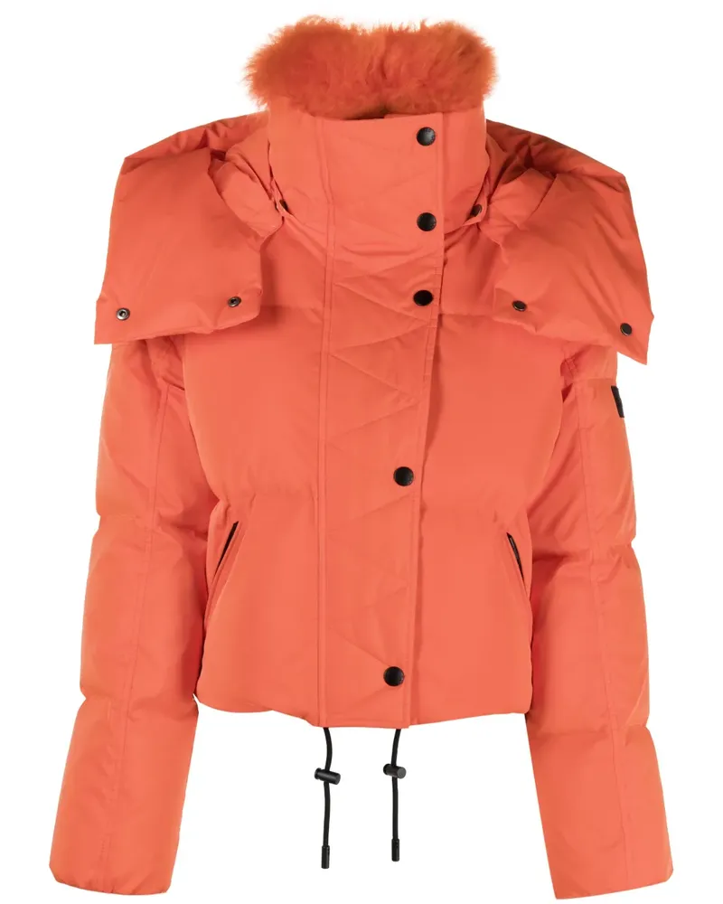 Yves Salomon Gefütterte Cropped-Kapuzenjacke - Orange Orange