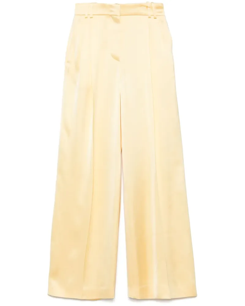Another Tomorrow Hose aus Satin - Gelb Gelb