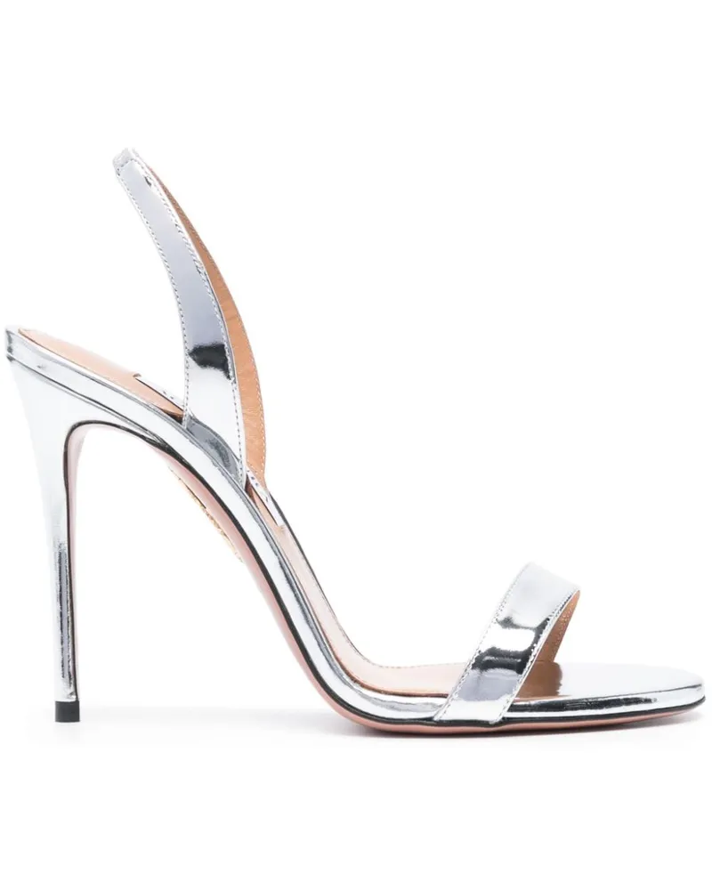 Aquazzura So Nude Sandalen 110mm - Silber Silber