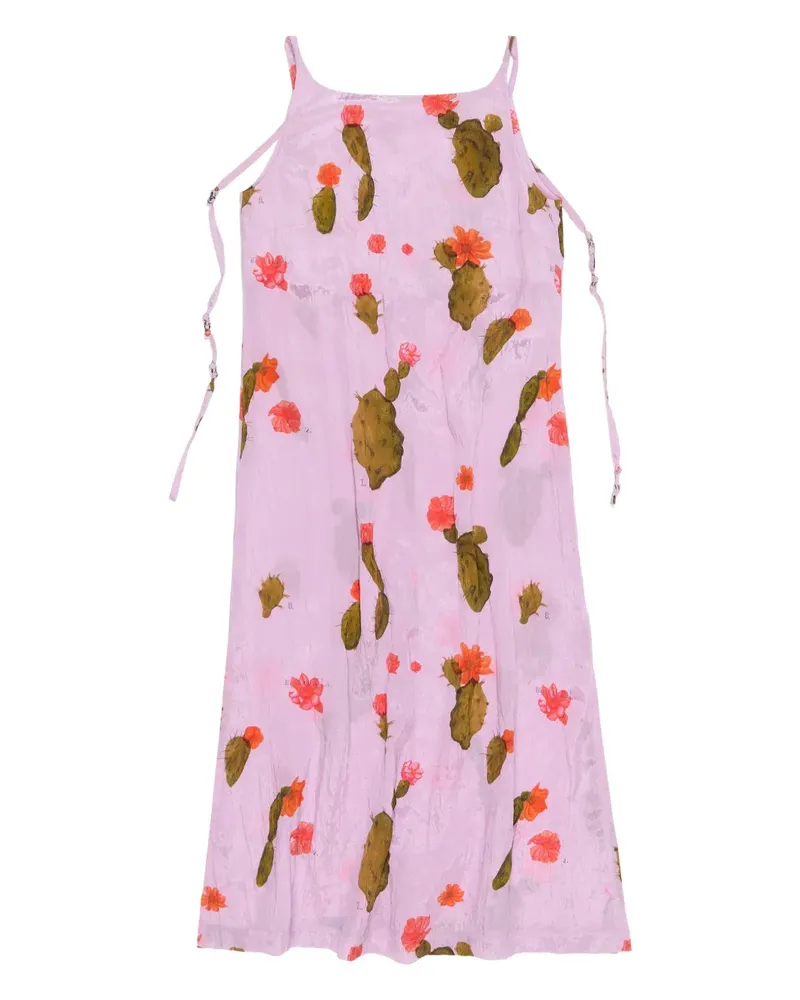 BIMBA Y LOLA Kleid mit Kaktus-Print - Rosa Rosa
