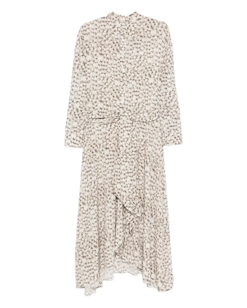 Isabel Marant Seidenkleid mit Print - Nude Nude