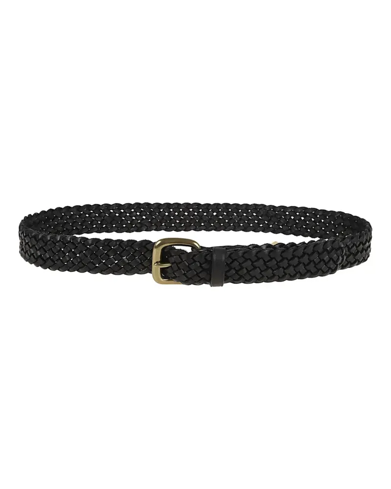Dragon braided leather belt - Schwarz Schwarz