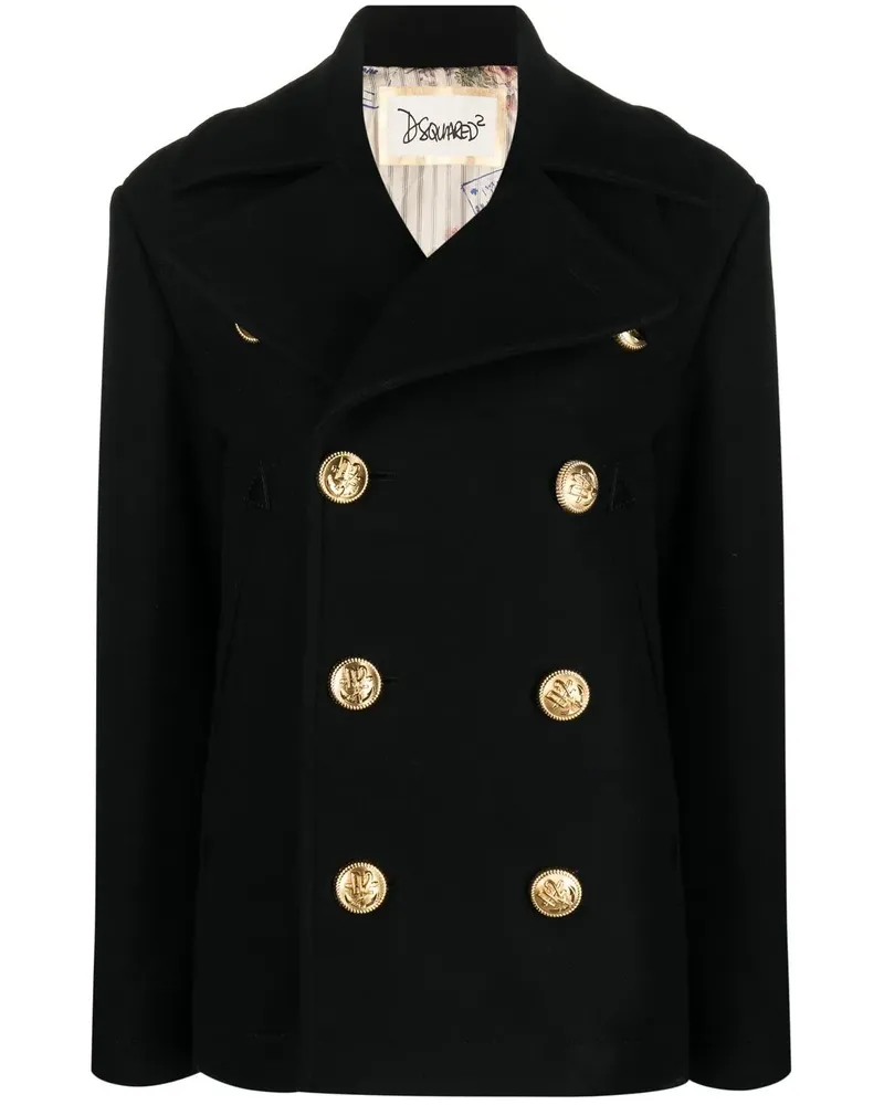 Dsquared2 Doppelreihiger Blazer - Schwarz Schwarz