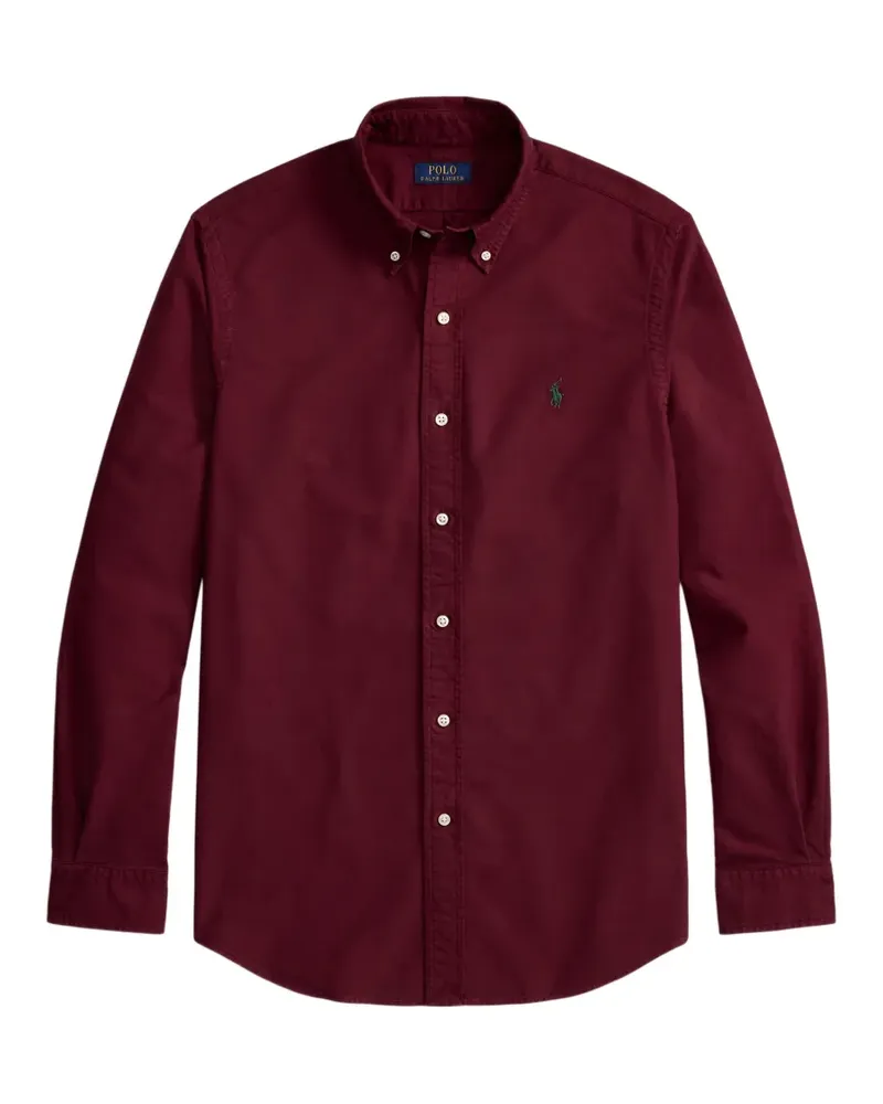 Ralph Lauren Stückgefärbtes Oxford-Hemd - Rot Rot