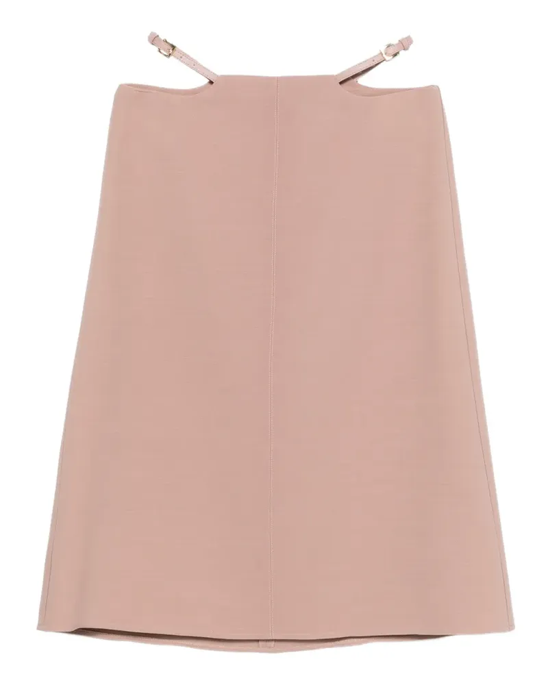 Elisabetta Franchi cut-out strap-detail skirt - Nude Nude