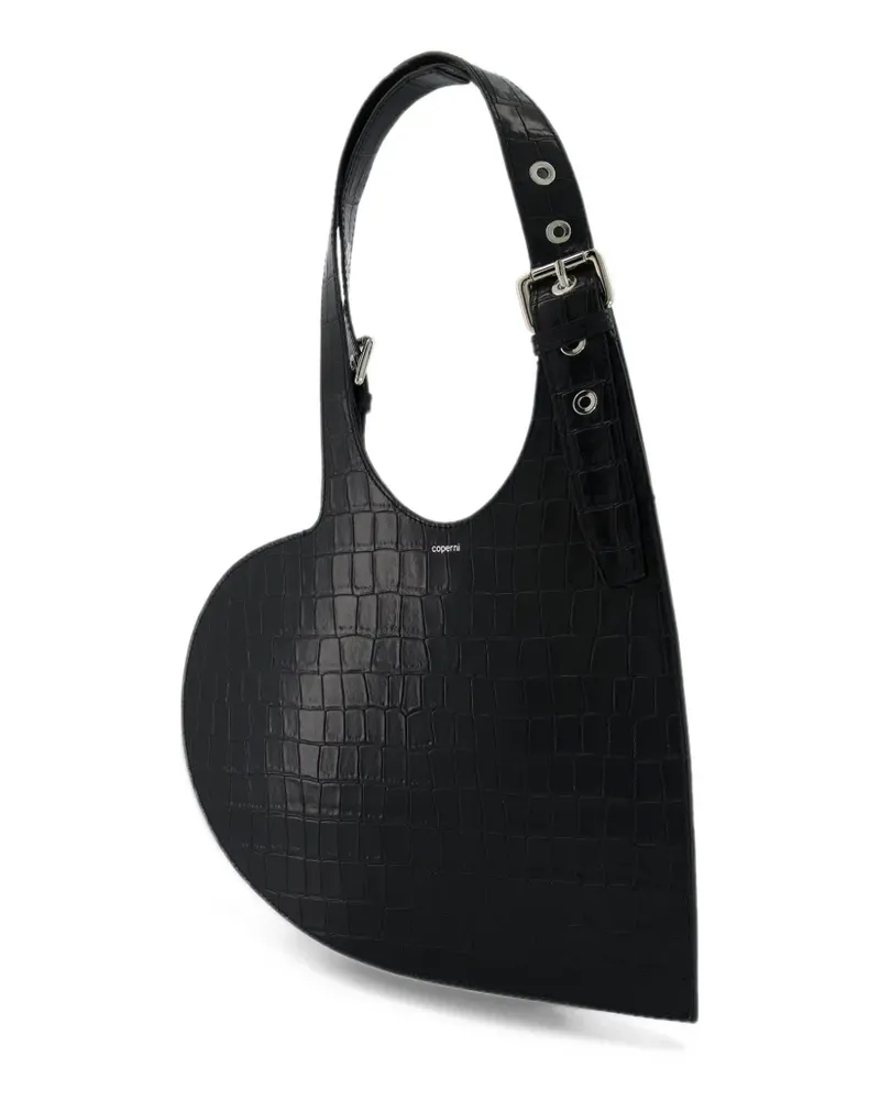 COPERNI Croco Heart Tote Schultertasche - Schwarz Schwarz