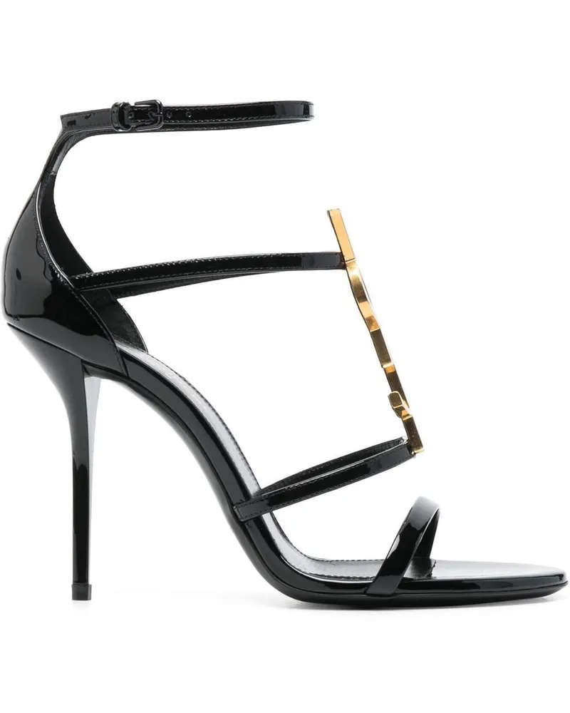 Saint Laurent Cassandra Sandalen 100mm - Schwarz Schwarz