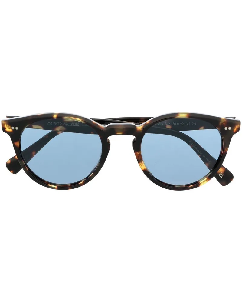 Oliver Peoples Runde Romare Sonnenbrille - Braun Braun
