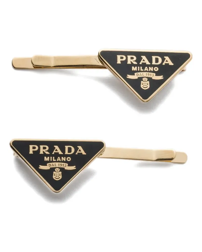 Prada metal hair clips - Gold Gold
