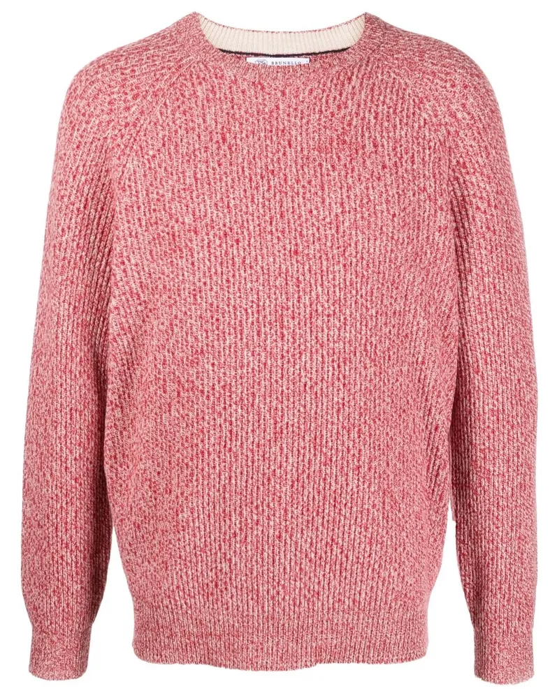 Brunello Cucinelli Melierter Strickpullover - Rot Rot