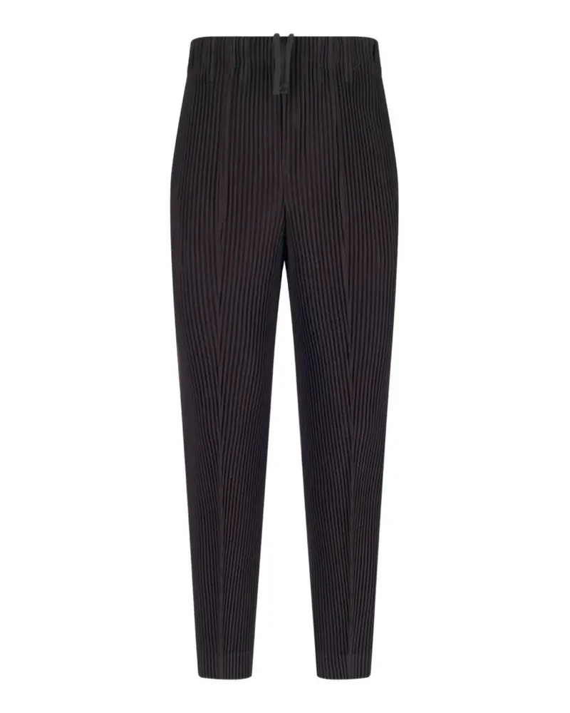 Issey Miyake Plissierte Tapered-Hose - Braun Braun