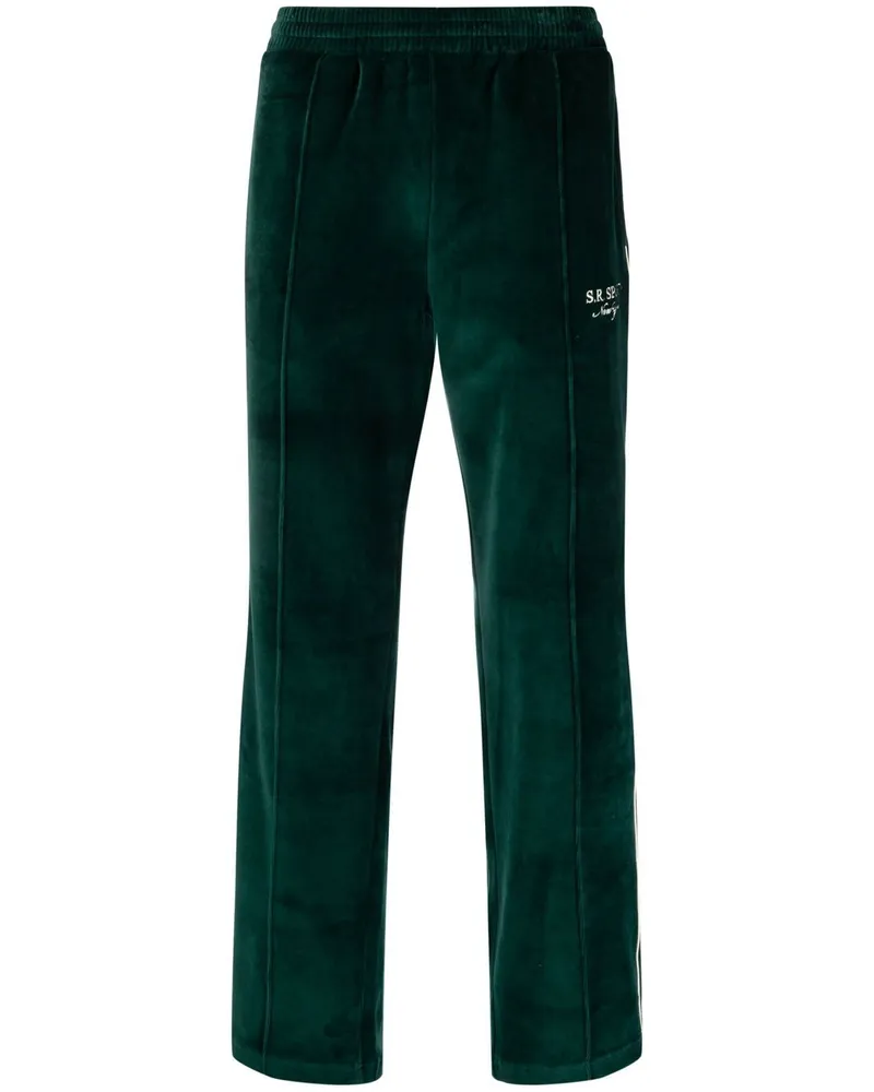 SPORTY & RICH Jogginghose mit Logo-Stickerei - Grün Grün