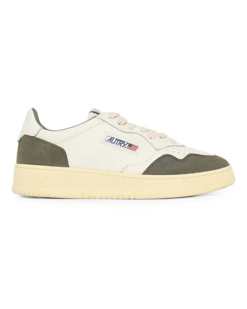 AUTRY Medalist calf suede-panelled sneakers - Nude Nude