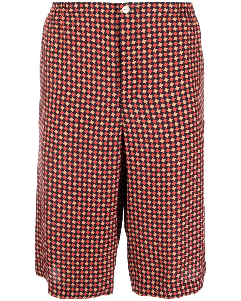 Gucci Shorts mit Hahnentrittmuster - Rot Rot