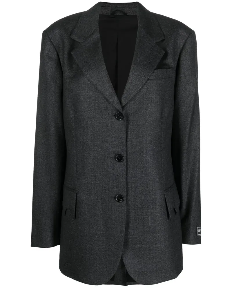 Raf Simons Einreihiger Blazer - Grau Grau