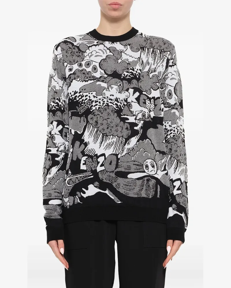 Kenzo graphic-print sweatshirt - Schwarz Schwarz