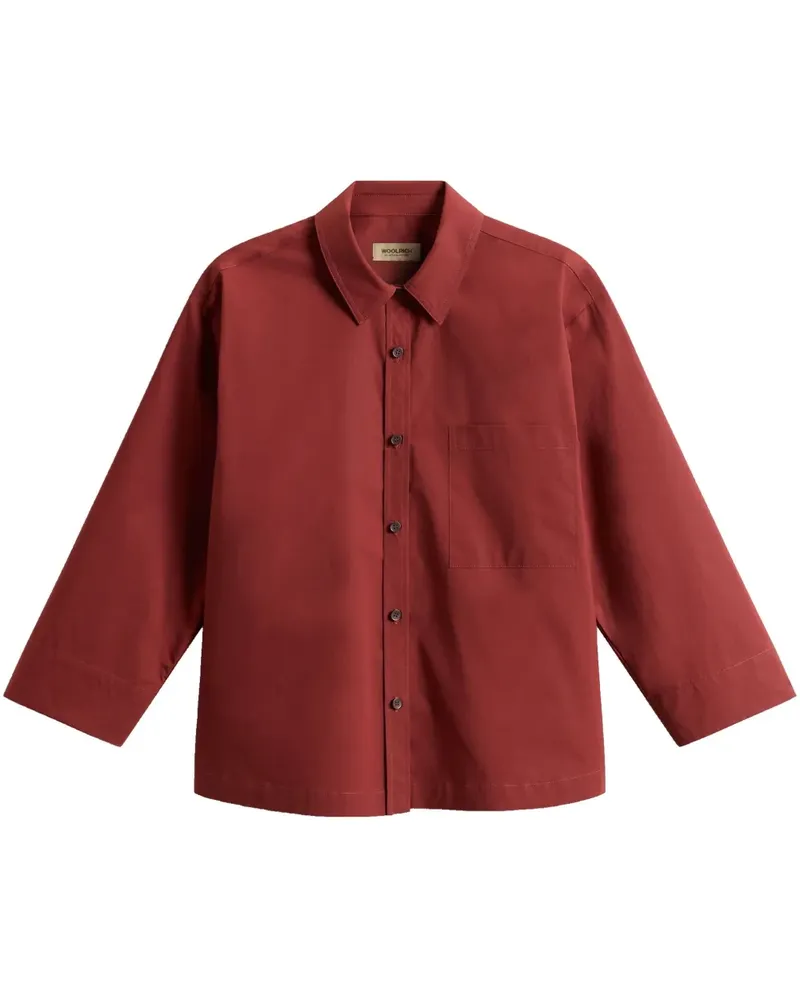 Woolrich Hemd aus Popeline - Rot Rot