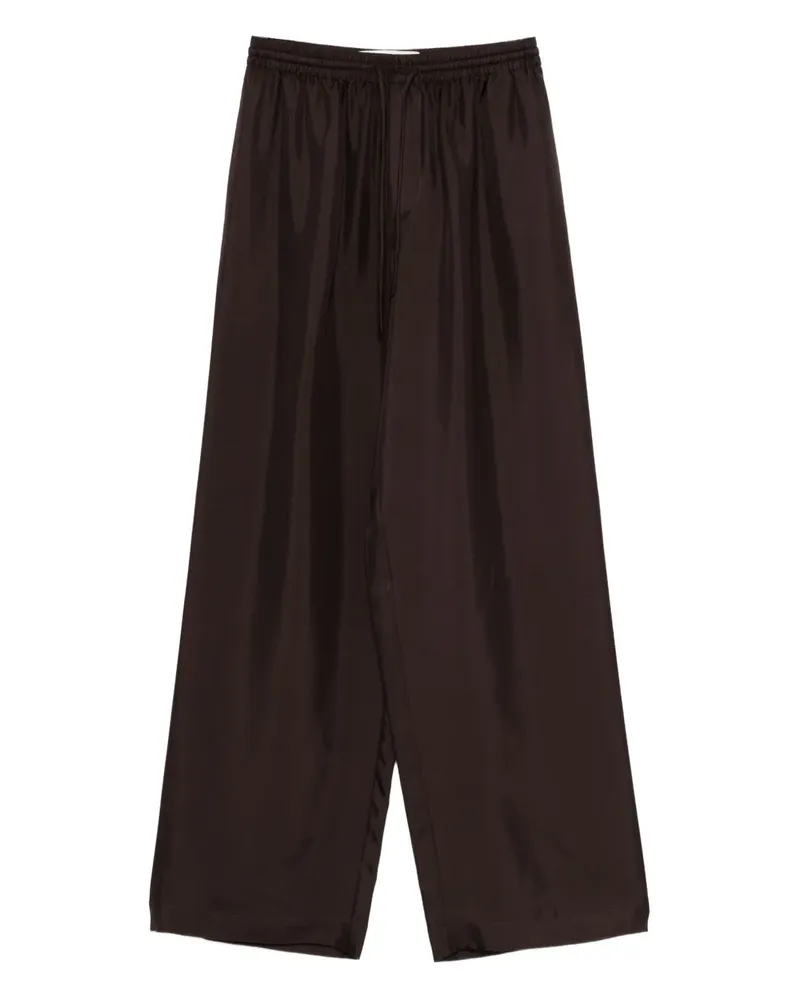Róhe Seidenhose mit Kordelzug - Braun Braun