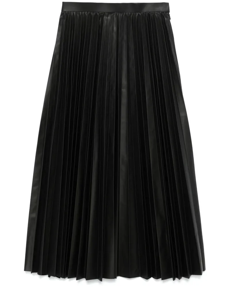 Junya Watanabe Midirock mit Falten - Schwarz Schwarz