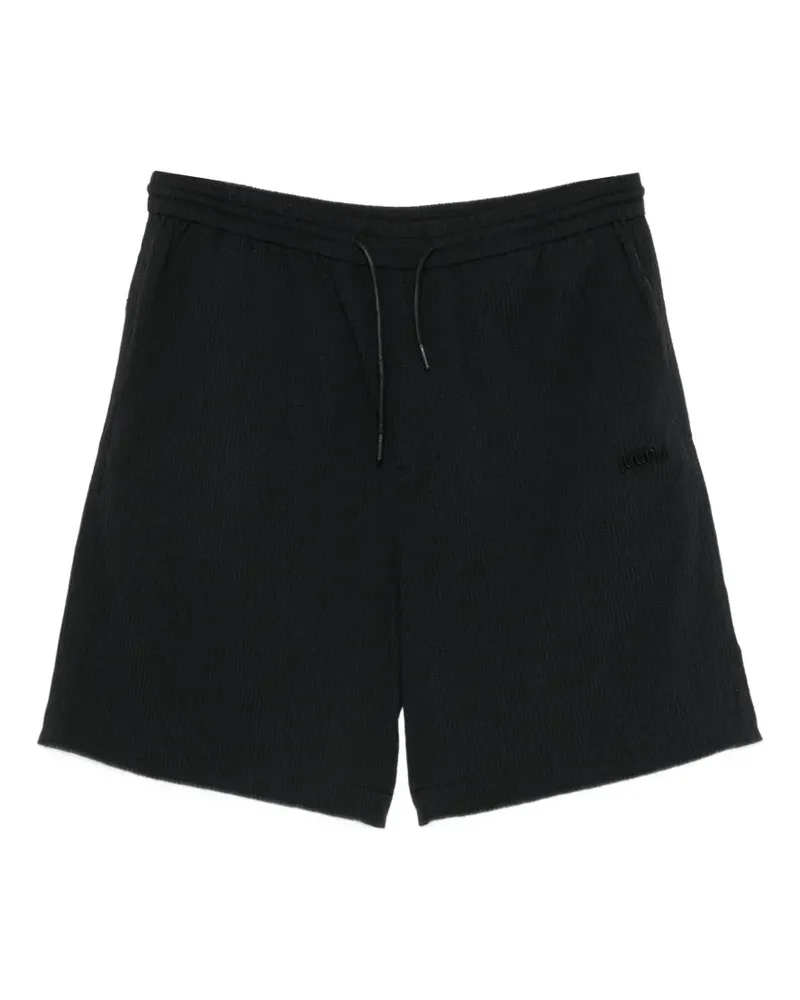 JUUN.J waffle-effect drawstring shorts - Schwarz Schwarz