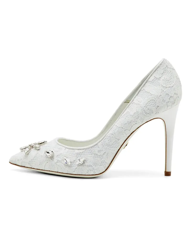 Loriblu Pumps mit Kristallen - Weiß Weiß