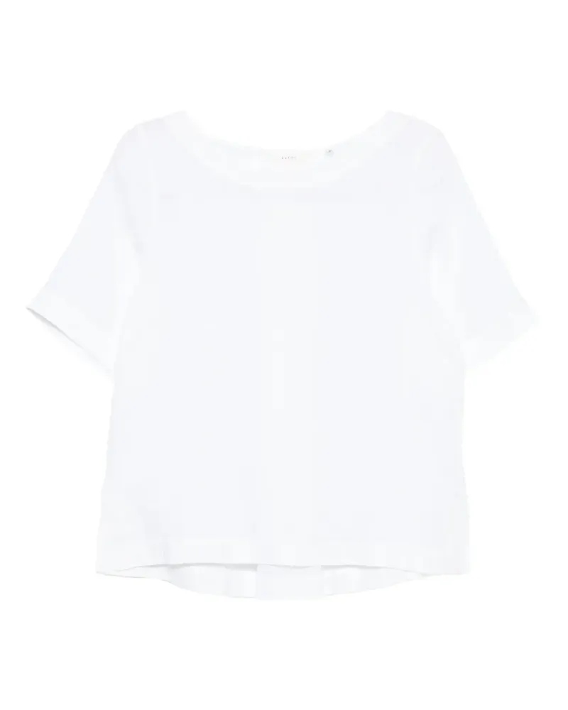 XACUS Fiamma short-sleeve box-pleat blouse - Weiß Weiß