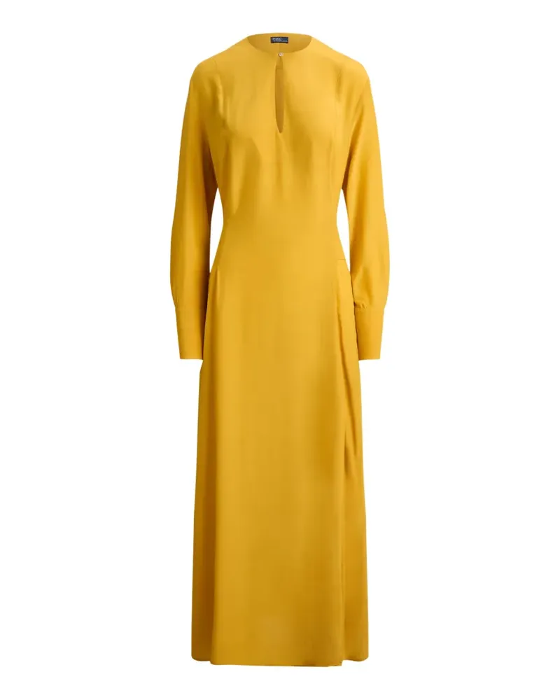Ralph Lauren Elouise Kleid mit Bindegürtel - Gelb Gelb