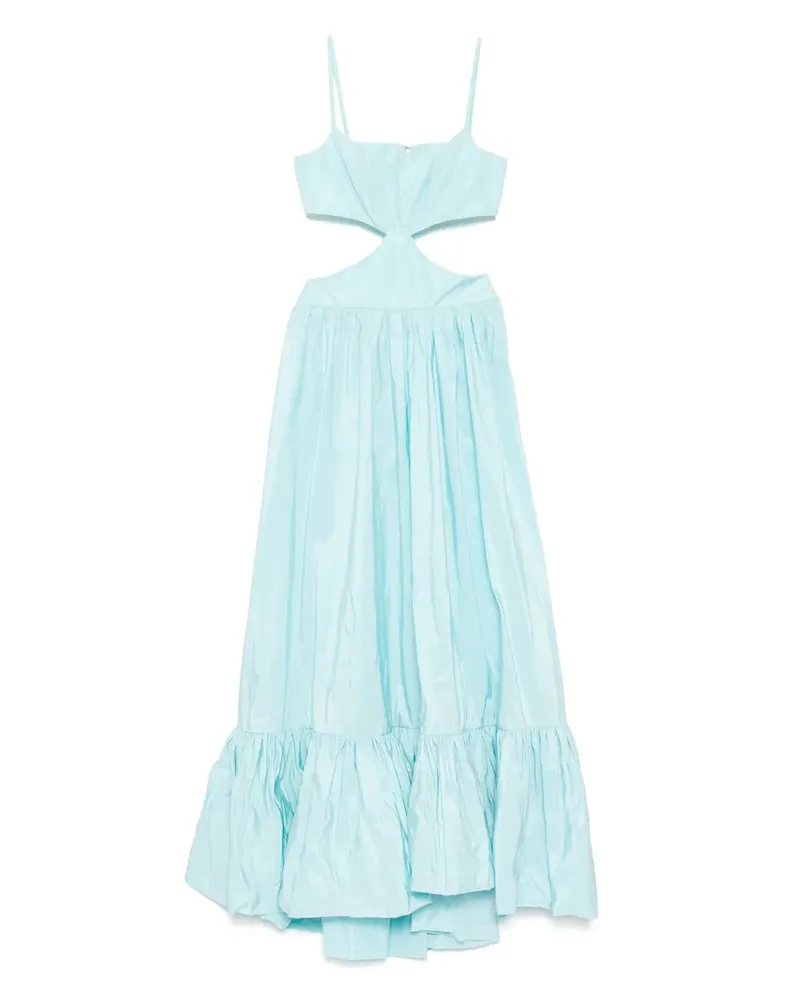 Saiid Kobeisy Midikleid aus Taft - Blau Blau