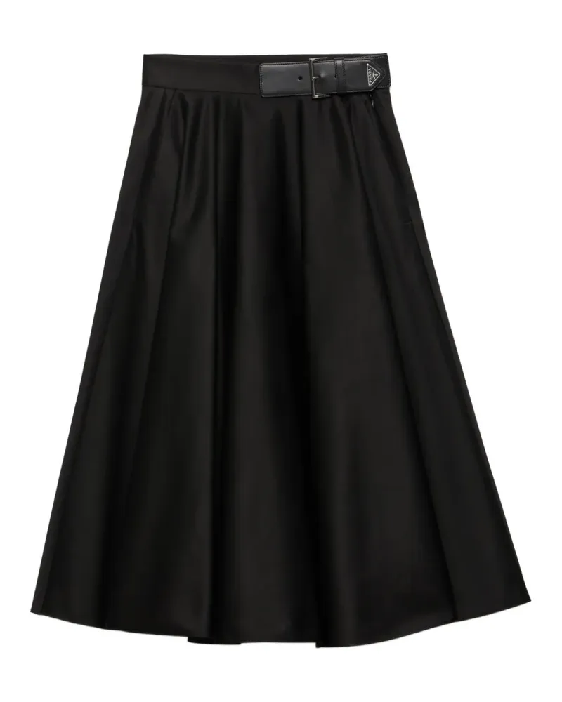 Prada chino circle midi-skirt - Schwarz Schwarz